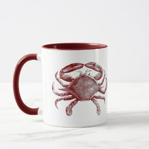 Het voelen Crabby Red Pencil Ocean Crab Art Mok