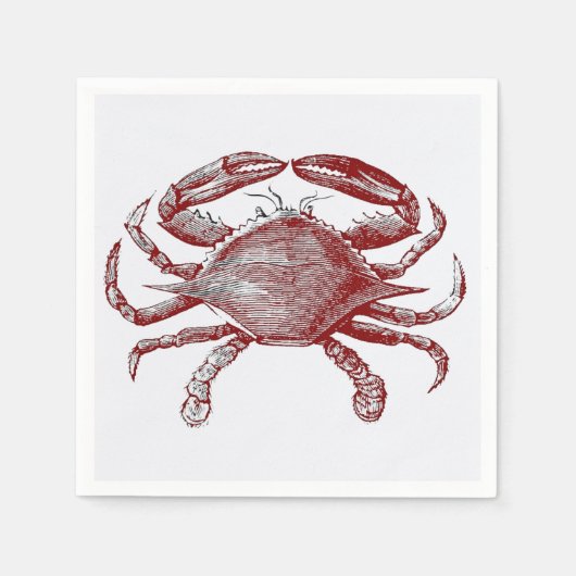 Het voelen Crabby Red Pencil Ocean Crab Art Servet (Voorkant)