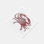 Het voelen Crabby Red Pencil Ocean Crab Art Servet (Hoek)