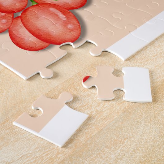 HET VOELEN VAN BES GOED  aardbeienbessen Legpuzzel (Zijkant)