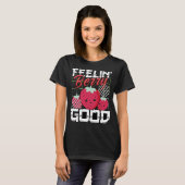 Het voelen van bessen goed, grappig fruit, aardbei t-shirt (Voorkant volledig)