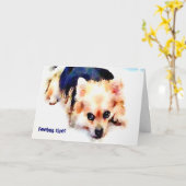 Het voelen van Blauw Wenskaart Kaart (Gele Bloem)