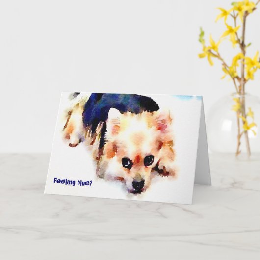 Het voelen van Blauw Wenskaart Kaart