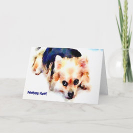Het voelen van Blauw Wenskaart Kaart