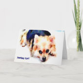 Het voelen van Blauw Wenskaart Kaart (Voorkant)