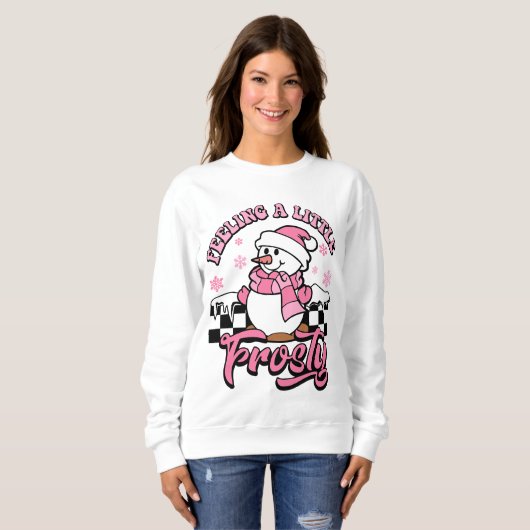 Het voelen van een beetje ijzig Schattigee sneeuwm Trui (Voorkant volledig)