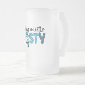 Het voelen van een beetje vorsse sublimatie matglas bierpul (Voorkant rechts)