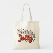Het voelen van Jolly Retro Kerstmis Tote Bag (Achterkant)