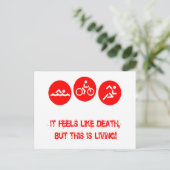 Het voelt als dood - Triathlon Briefkaart (Staand voorkant)