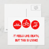 Het voelt als dood - Triathlon Briefkaart (Voorkant / Achterkant)