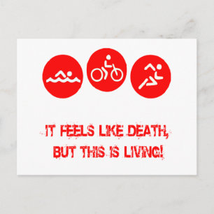 Het voelt als dood - Triathlon Briefkaart