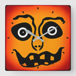 Het voelt als Halloween Wall Clock van Julie Everh Vierkante Klok