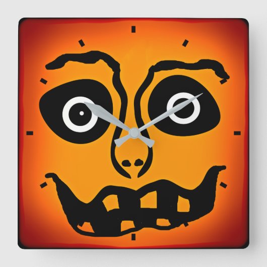 Het voelt als Halloween Wall Clock van Julie Everh Vierkante Klok (Voorkant)