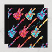 Het voelt als rock en Roll. - partijuitnodiging Kaart (Voorkant / Achterkant)