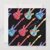 Het voelt als rock en Roll. - partijuitnodiging Kaart (Voorkant)