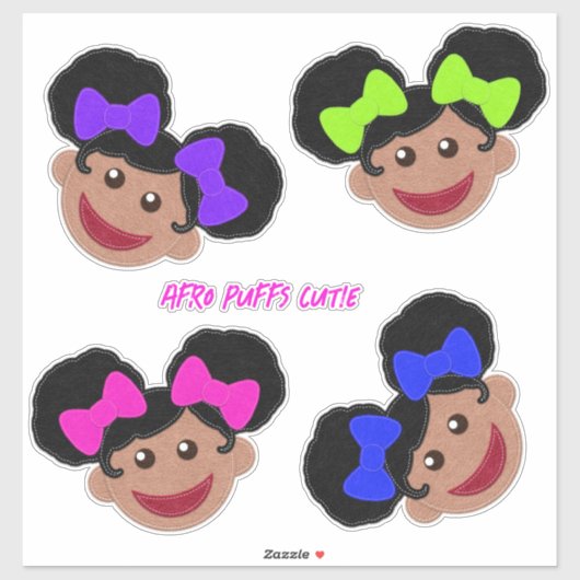 Het voelt alsof je Afro Puffs Cuties aanpast Sticker (Vel)