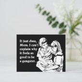 het voelt goed om een gangster gangsta te zijn briefkaart (Staand voorkant)