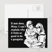 het voelt goed om een gangster gangsta te zijn briefkaart (Voorkant / Achterkant)