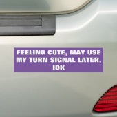 Het voelt schattig, kan het signaal later verander bumpersticker (Op auto)