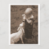 Het voer van de geit briefkaart (Voorkant)