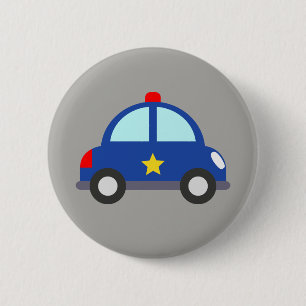 Het voertuig van de politie ronde button 5,7 cm