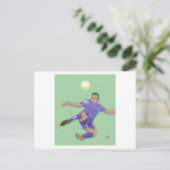 Het voetbal speelt kunst briefkaart (Staand voorkant)