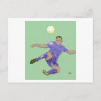 Het voetbal speelt kunst briefkaart