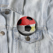 Het Voetbal van de Vlag van Egypte Ronde Button 7,6 Cm (In situ)