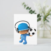 Het voetbaluitgave van de Superster van Peekaboo Briefkaart (Staand voorkant)