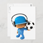Het voetbaluitgave van de Superster van Peekaboo Briefkaart (Voorkant / Achterkant)