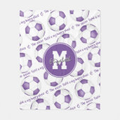 Het voetbalveld is mijn gelukkige plek fleece deken (Voorkant)