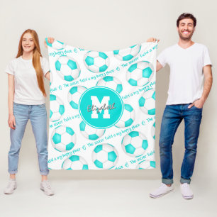 Het voetbalveld is mijn gelukkige plek fleece deken