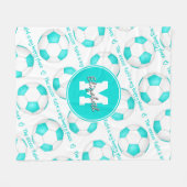 Het voetbalveld is mijn gelukkige plek fleece deken (Voorkant (Horizontaal))