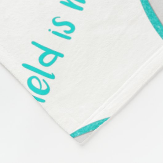 Het voetbalveld is mijn gelukkige plek fleece deken (Hoek)