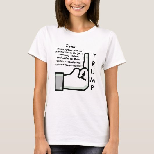 Het vogel- en Donald Trump-Shirt vullen T-shirt (Voorkant)