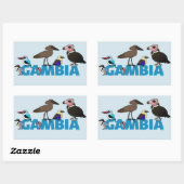 Het vogelbare Gambia Rechthoekige Sticker (Vel)