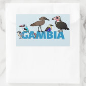 Het vogelbare Gambia Rechthoekige Sticker (Tas)