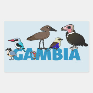 Het vogelbare Gambia Rechthoekige Sticker