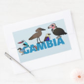 Het vogelbare Gambia Rechthoekige Sticker (Envelop)