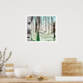 Het vogelbos poster (Keuken)