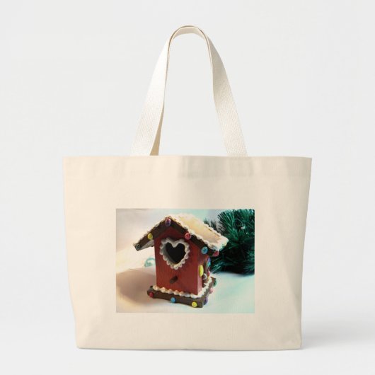 Het Vogelhuis van de peperkoek Grote Tote Bag (Voorkant)