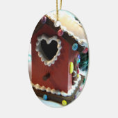 Het Vogelhuis van de peperkoek Keramisch Ornament (Links)