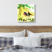 Het vogelhuwelijk canvas afdruk (Insitu (Slaapkamer))