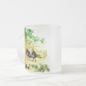 Het vogelhuwelijk matglas koffiemok (Voorkant links)