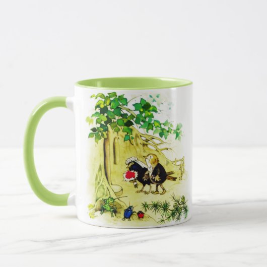Het vogelhuwelijk mok (Links)