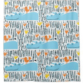 Het vogelmeer van Hippos: . Douchegordijn (Voorkant)