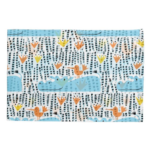 Het vogelmeer van Hippos: . Kussensloop (Achterkant)