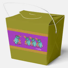 Het vogelontwerp van Sasha All-Over Print Schort Bedankdoosjes