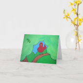 Het Vogeltje van het hallo, hallo Kaart (Gele Bloem)