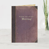 Het volgen van  Paarse Boek Uitnodiging (Voorkant)